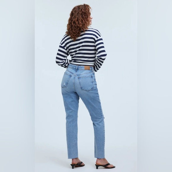 Madewell Curvy The Perfect Vintage Straight Jean Distressed Size 29 - Picture 3 of 14